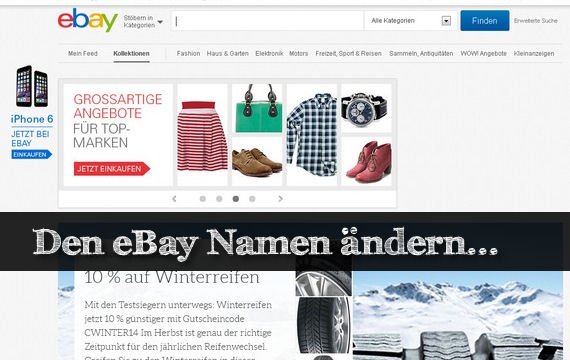Den eBay Namen ändern - so wird's gemacht!