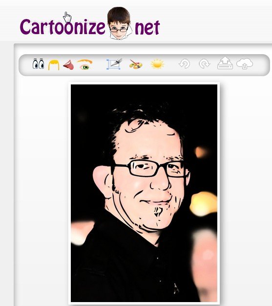 Wir können auch online unser Foto in ein Comic-Bild umwandeln - hier: Cartoonize