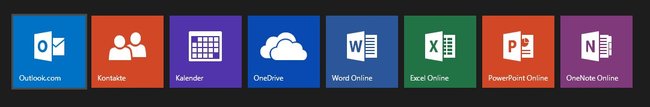 Im Schnellzugriff können wir Microsofts Office-Programme kostenlos nutzen, aber auch unsere Kontakte verwalten