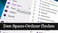 Den Spam-Ordner finden und E-Mails retten
