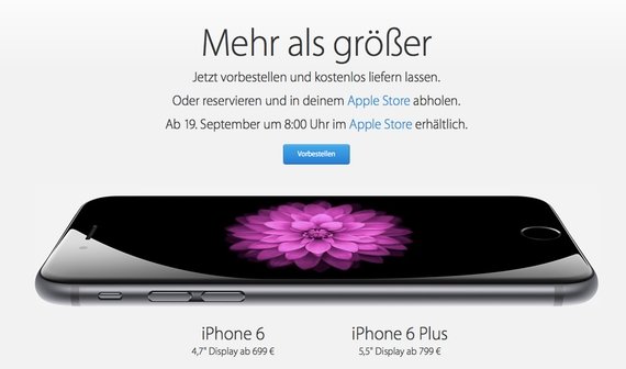 iPhone 6 vorbestellen bei o2, Telekom, Vodafone und Apple: Ab sofort möglich! (Update: Nun inkl. Händler)