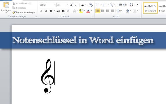 Praxistipp Word: Notenschlüssel und Noten schreiben