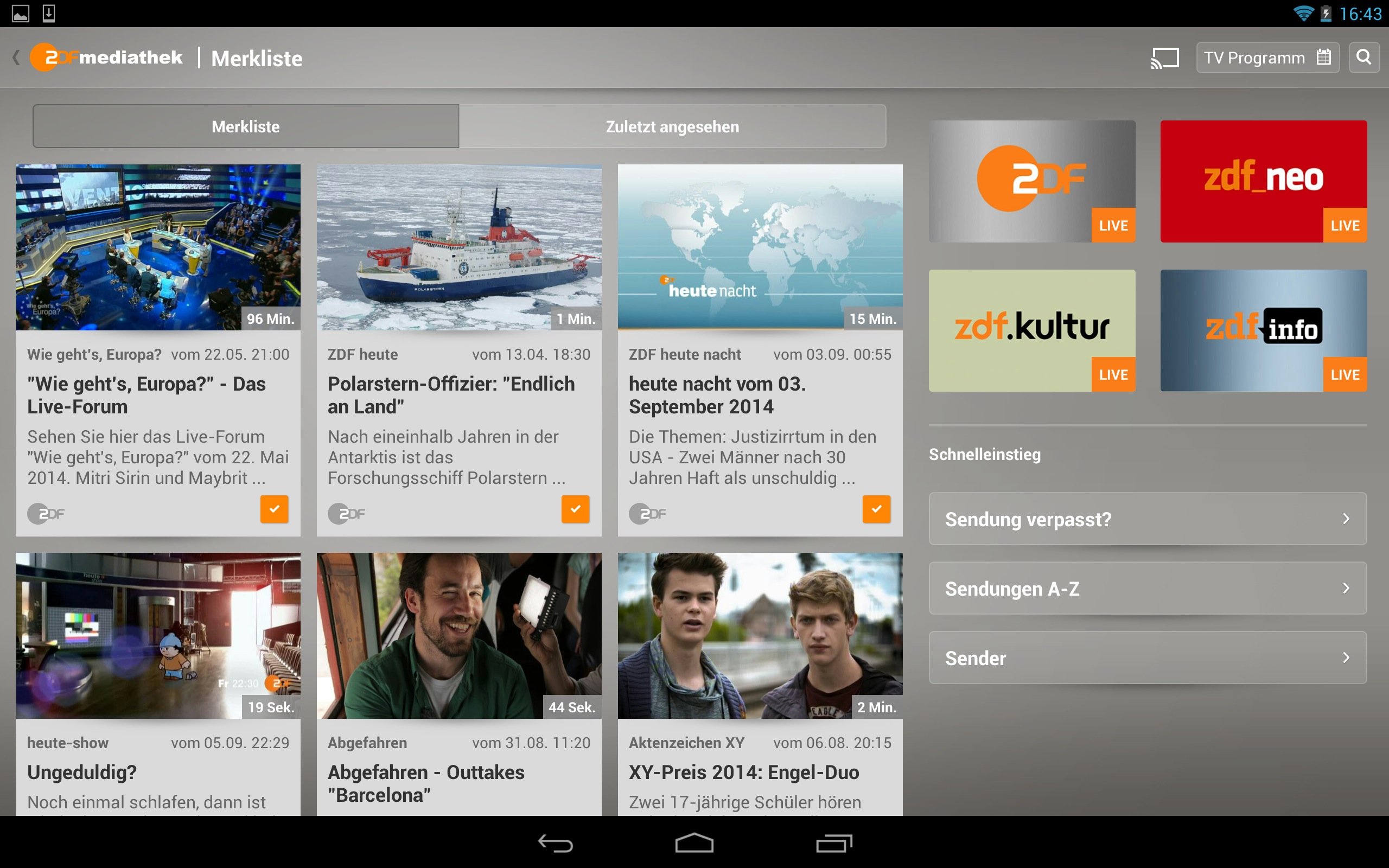 ZDF: sofort mit Chromecast-Support