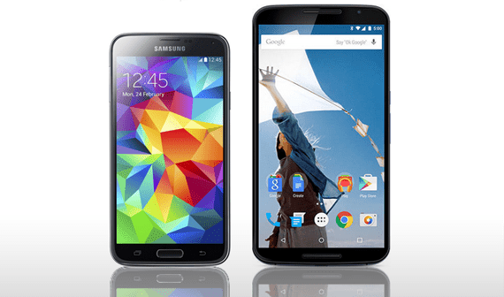 Samsung Galaxy S5 vs. Google Nexus 6: Die Daten im Vergleich