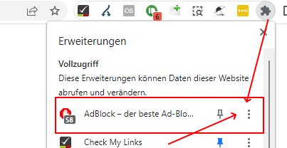 Adblocker deaktivieren