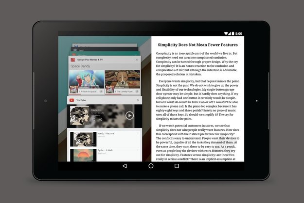 Android: Google experimentiert mit Multi-Window-Funktion