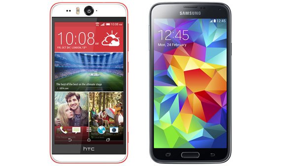 HTC Desire EYE vs. Samsung Galaxy S5: Technische Daten im Vergleich