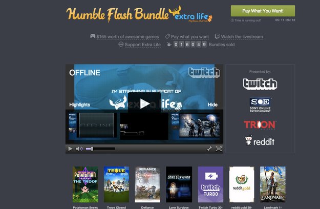 Humble Flash Bundle: Extra Life-Paket geschnürt