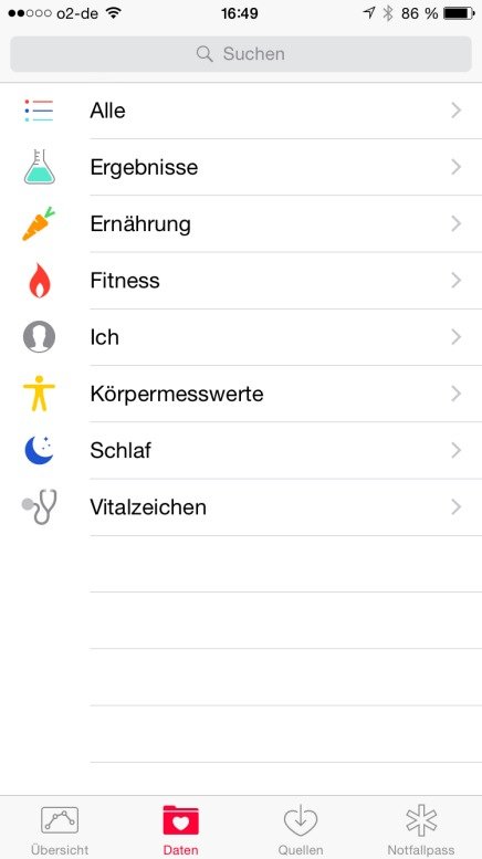 iOS-8-health-Kategorien