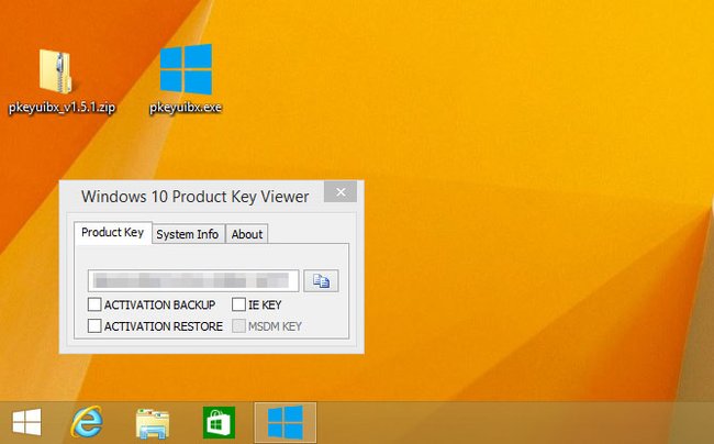 Das Tool zeigt euren Windows-8-Produktschlüssel an.