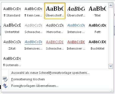 Nur was als Überschrift formatiert wurde, kann auch von Word automatisch nummeriert werden