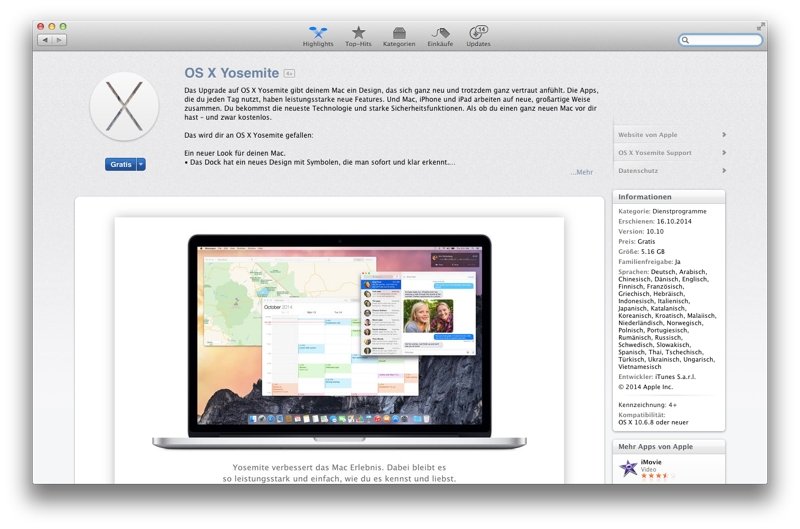 mac os x yosemite download iso