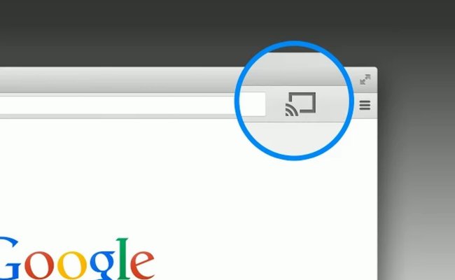 Das ist das Cast-Symbol in Google Chrome.