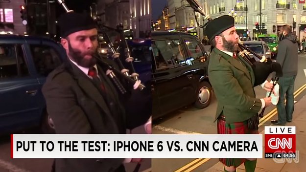 Video-Vergleich: iPhone 6 vs professionelle CNN-Videokamera