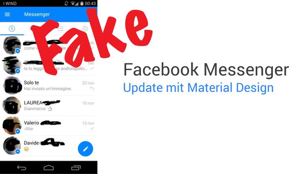 Facebook Messenger: Angeblicher Screenshot mit Material Design ist ein Fake