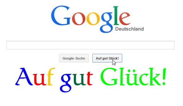 Google Auf gut Glück! Wohin bringt mich das eigentlich?