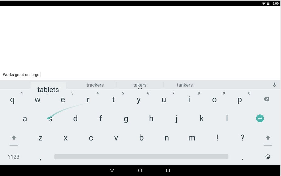 Google Tastatur: Funktioniert mit den Wisch-Befehlen natürlich besonders gut auf Tablets
