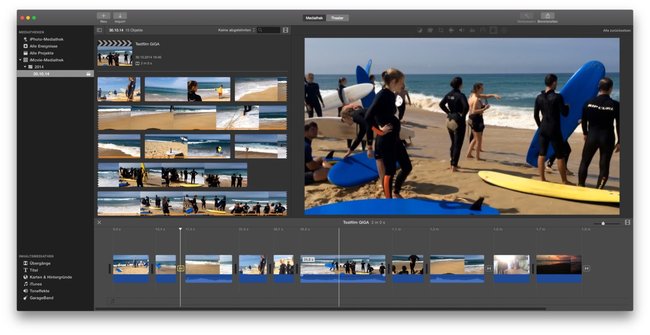 iMovie gibt es mit zum iMac gratis dazu.