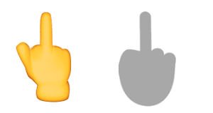 Mittelfinger Smiley Emoji