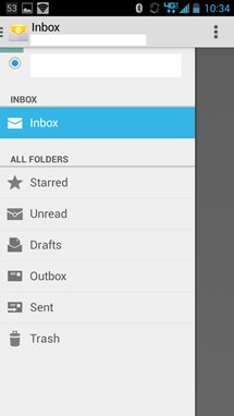 Mit der neuen Gmail-Style UI ist die Navigation der Android 4.4 E-Mail-App deutlich besser geworden