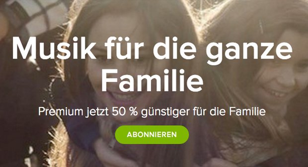 Spotify Family bietet Vergünstigungen für weitere Nutzer