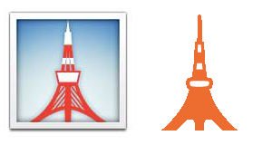 tokyo tower eiffelturm smiley emoji