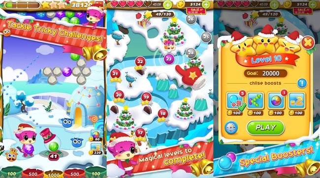 Weihnachts-App Bubble Spiele Weihnachten