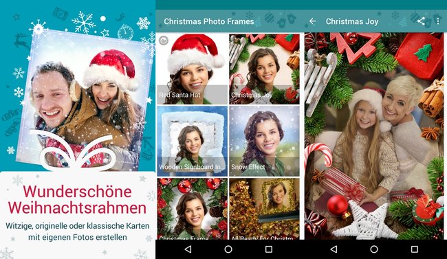 Weihnachts-App Weihnachten Foto Rahmen