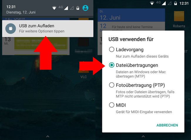 Auf dem Smartphone müsst ihr erst die Datenübertragung aktivieren. Bild: GIGA