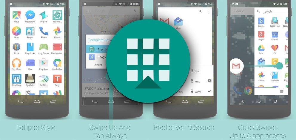 App Swap: App-Drawer-Alternative mit Gestensteuerung und T9-Tastatur