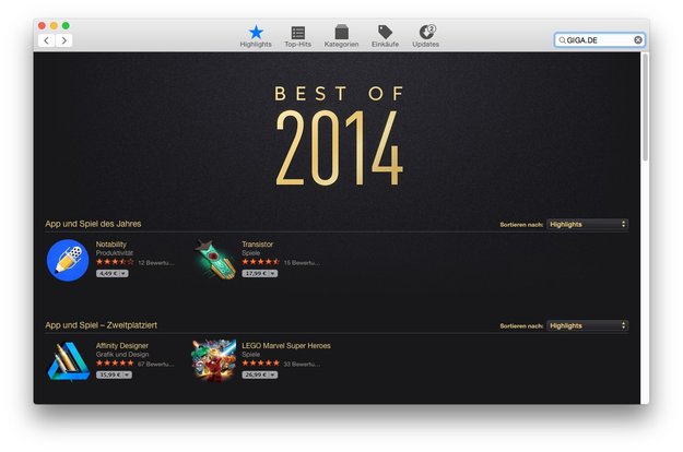 Mac Apps und Spiele: Best of 2014