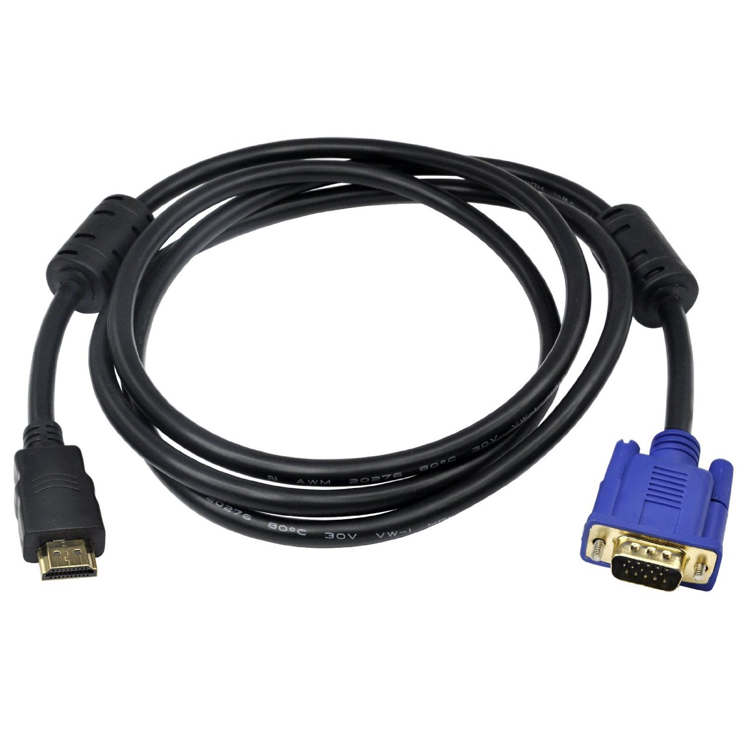 Projektoren usw 1080p VGA-Eingang auf HDMI-Ausgang Monitore Video-Adapter für PC CERRXIAN VGA-auf-HDMI-Kabel mit Audio Notebooks 