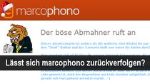 Kann man marcophono zurückverfolgen?