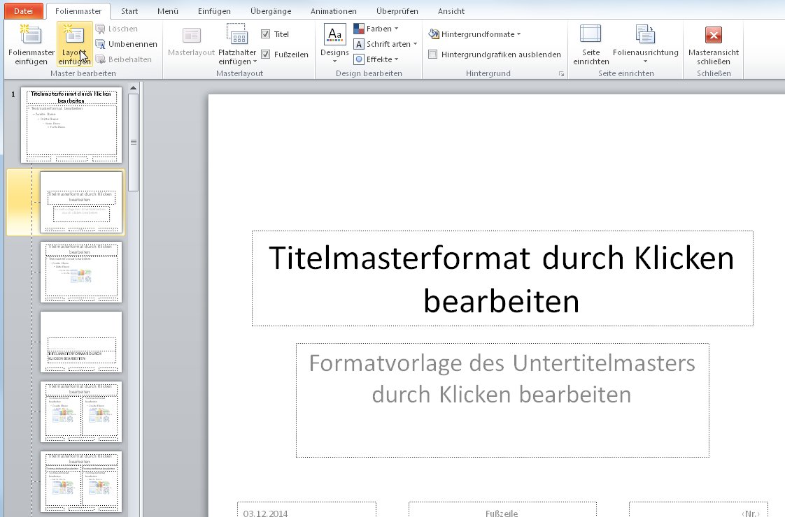 Powerpoint Master Folie Erstellen Ein Stil Fur Alle Seiten