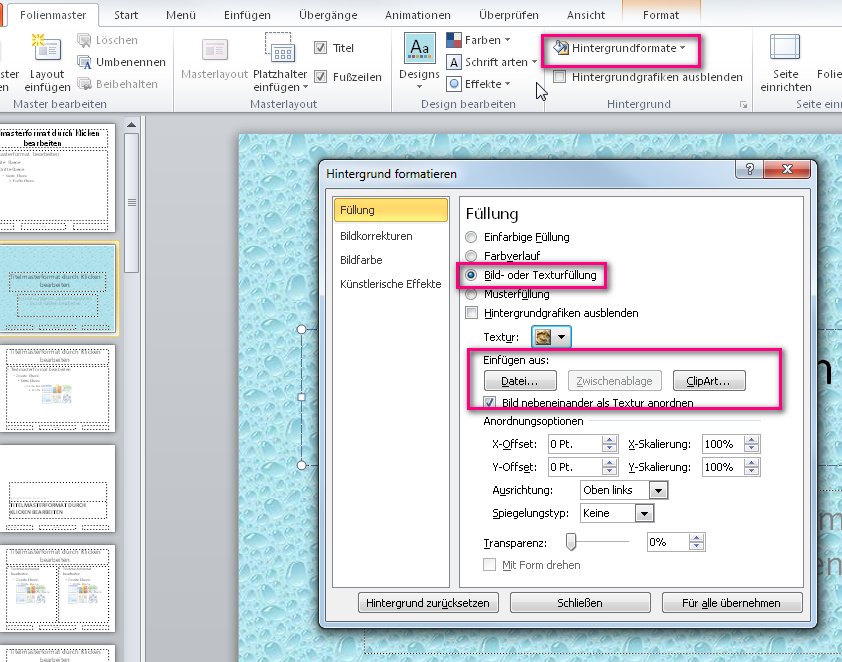 PowerPoint MasterFolie erstellen Ein Stil für alle Seiten