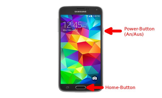 Wenn euer Modell noch einen physischen Home-Button hat, drückt diesen und die Power-Taste für einen Screenshot. (Bildquelle: Samsung / Bearbeitung: GIGA)
