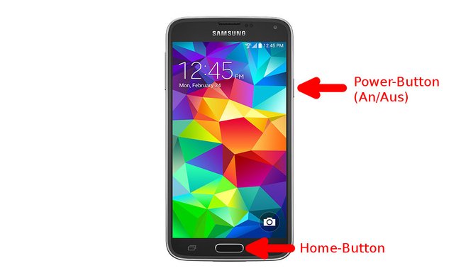 Wenn euer Modell noch einen physischen Home-Button hat, drückt diesen und die Power-Taste für einen Screenshot. Bild: Samsung