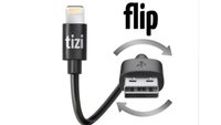 tizi flip: beidseitig einsetzbares USB-Lightning-Kabel