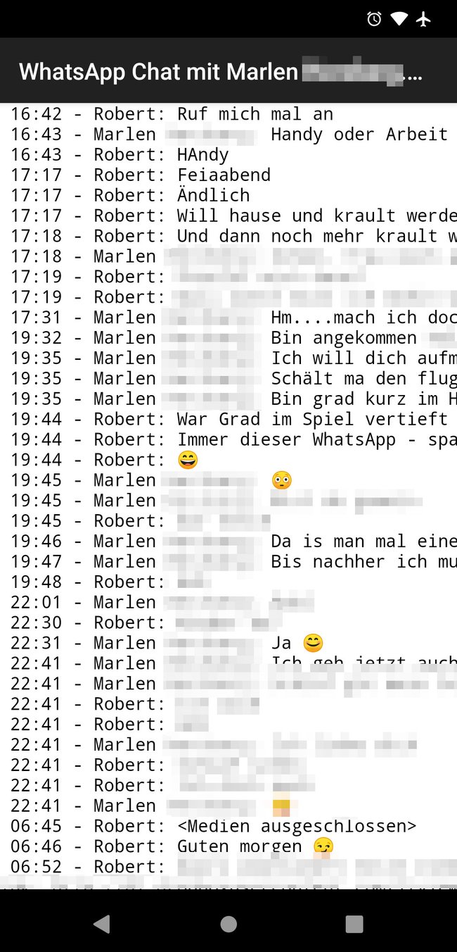 So sieht der exportierte Chat aus. Bild: GIGA