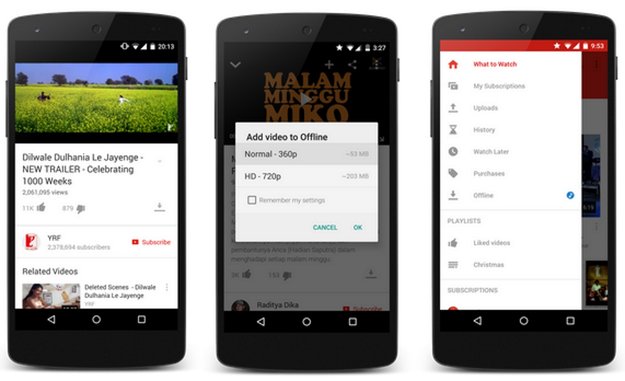 YouTube: App speichert Videos auf Wunsch für Offline-Gebrauch -- aber nicht bei uns