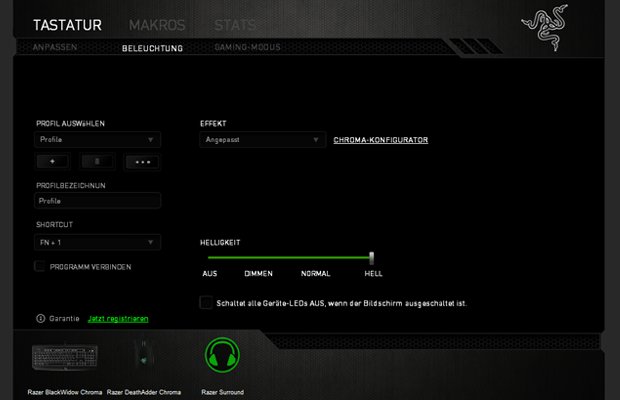 Razer BlackWidow Chroma Tutorial: Zur Einstellung benötigt ihr das Programm "Razor Synapse"