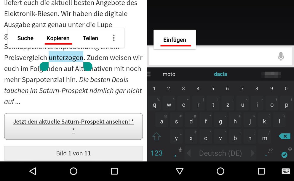 Android Zwischenablage öffnen, leeren und mehrere Einträge so geht's