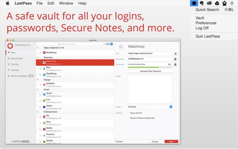 LastPass: Mac-App für Passwort-Datenbank erhältlich