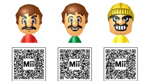 Mii Qr Codes Fur Pokemon Mario Anime Und Co Fur Wii U 3ds Und Wii