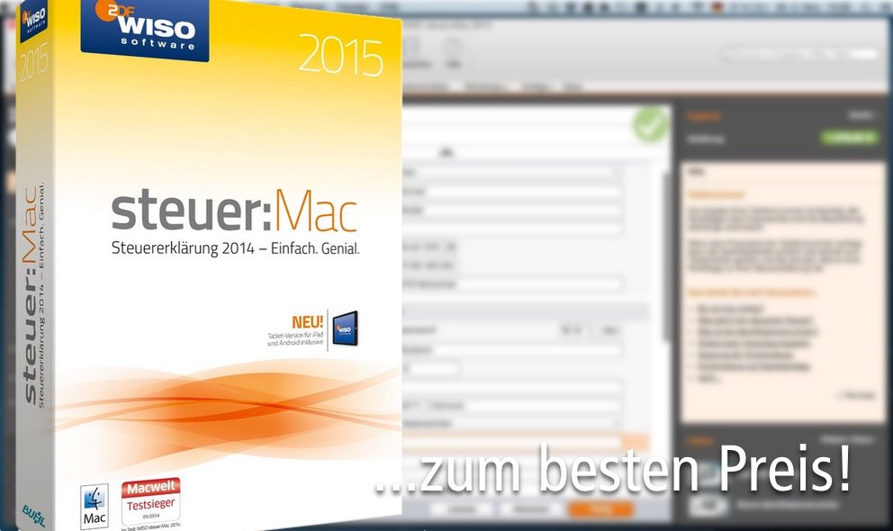 WISO steuer:Mac 2015 über 15 Euro reduziert