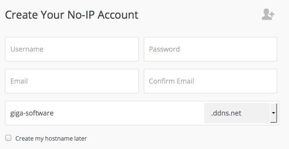 Zu der DynDNS-Adresse erhaltet benötigt ihr einen Benutzernamen und Passwort.