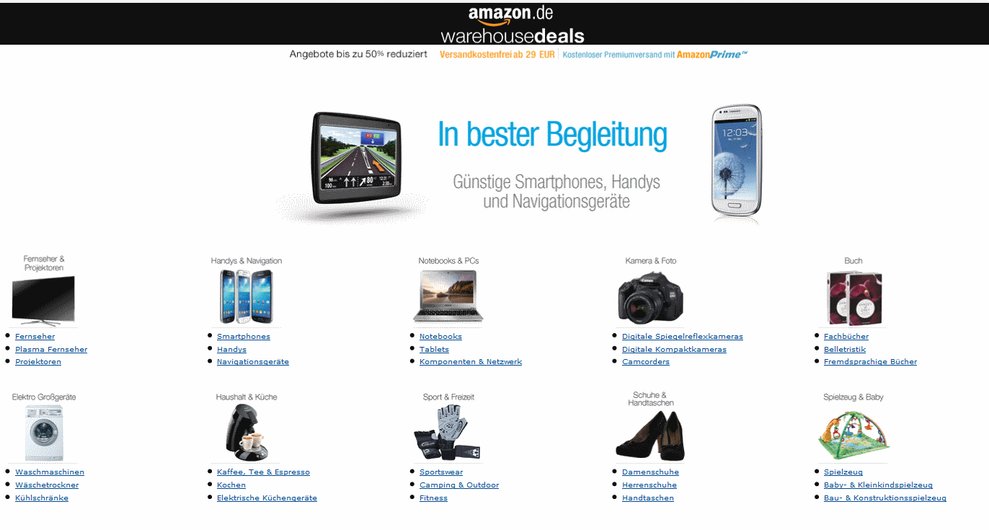 Amazon Warehouse Deals bis zu 50 Rabatt auf BWare
