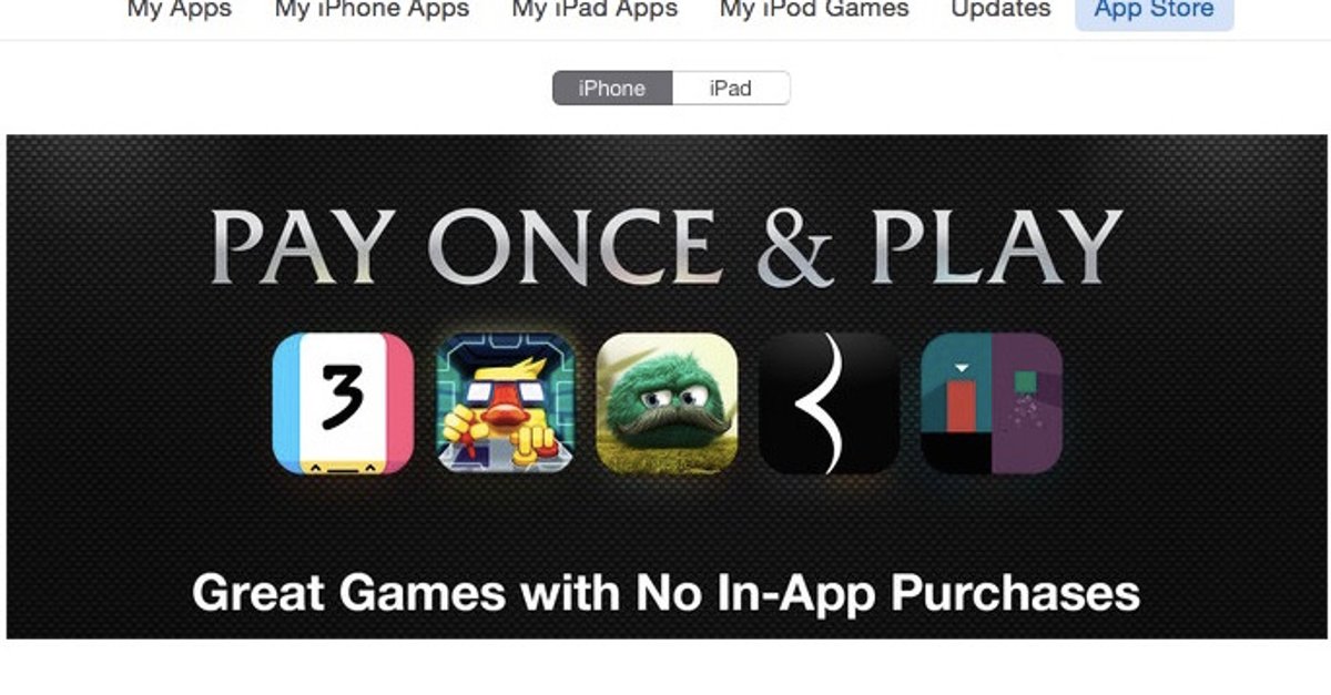 App Store: Apple bewirbt Spiele ohne In-App-Einkäufe