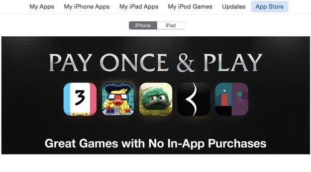 App Store: Apple bewirbt Spiele ohne In-App-Einkäufe