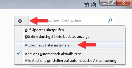 Mozilla Thunderbird Add-ons installieren